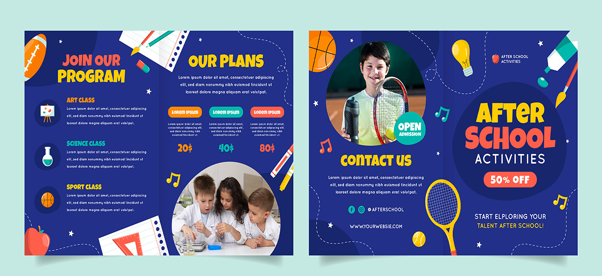 نمونه تراکت آموزشگاه