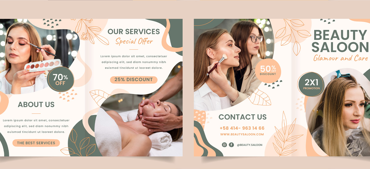 نمونه تراکت آرایشگاه زنانه