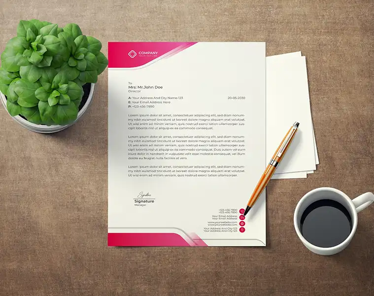 چاپ سربرگ a4