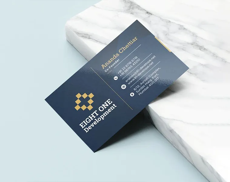 کارت ویزیت سلفون براق